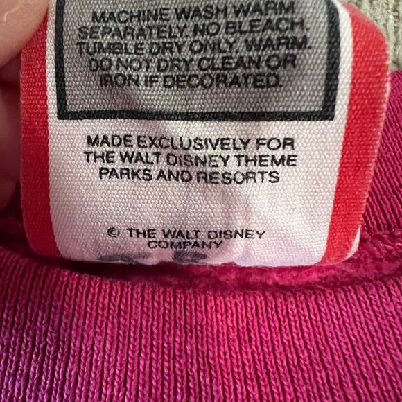 Disney Designs Minnie Mouse Pull Over Pink Sweater Girl’s Size Medium - Picture 7 of 8